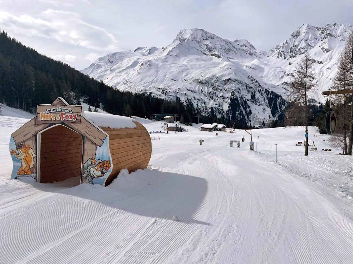 Fun ski piste in St Foy, France