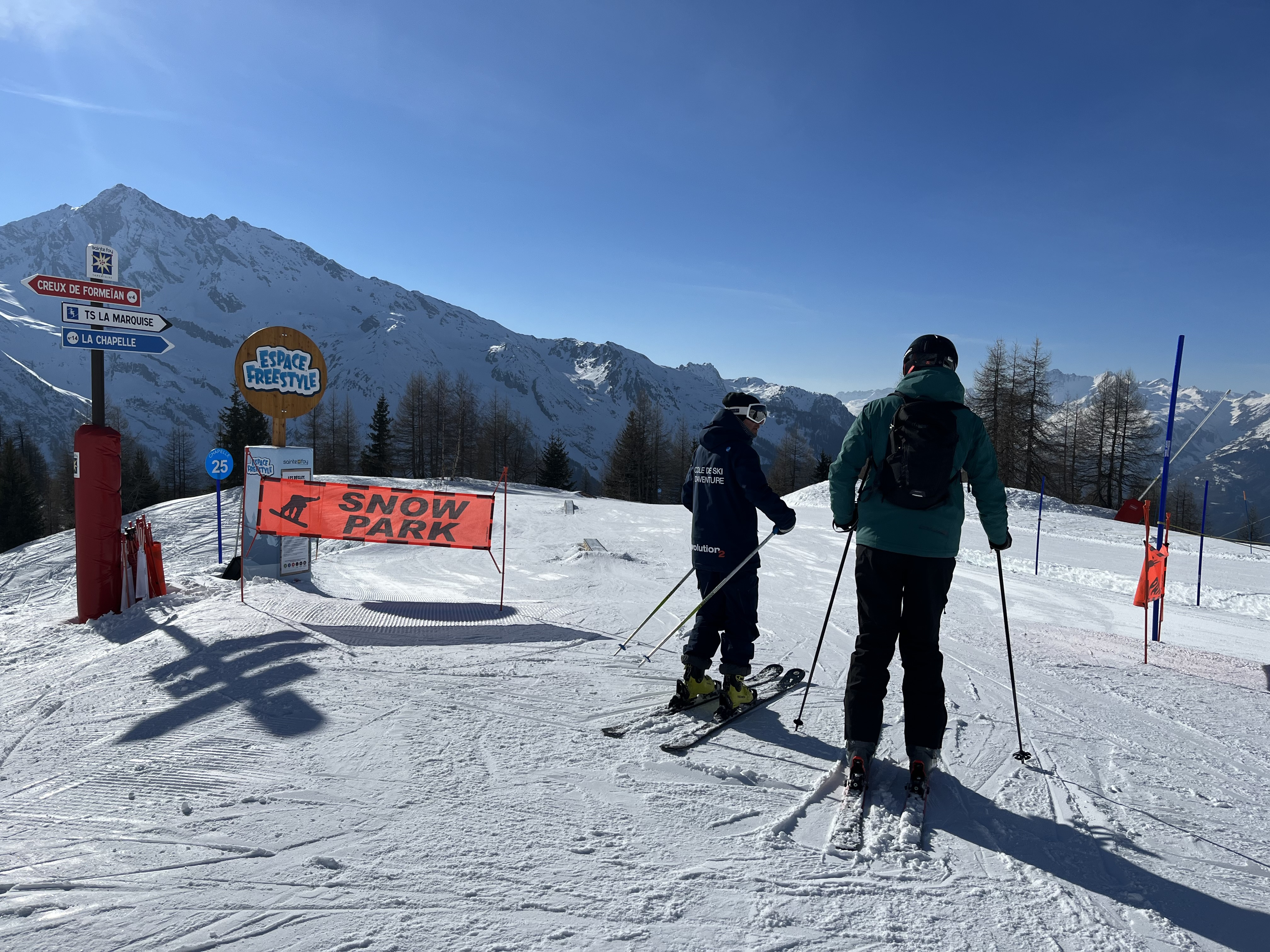 Snow park at St Foy ski resort, France