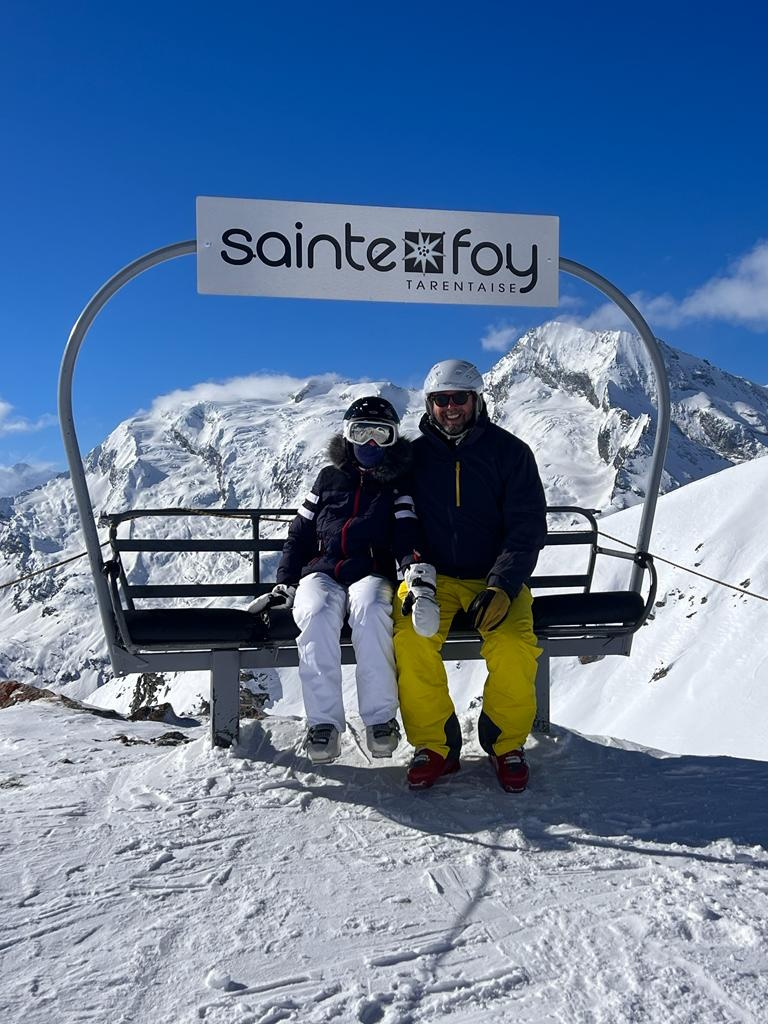 Snowy view at St Foy ski resort, France