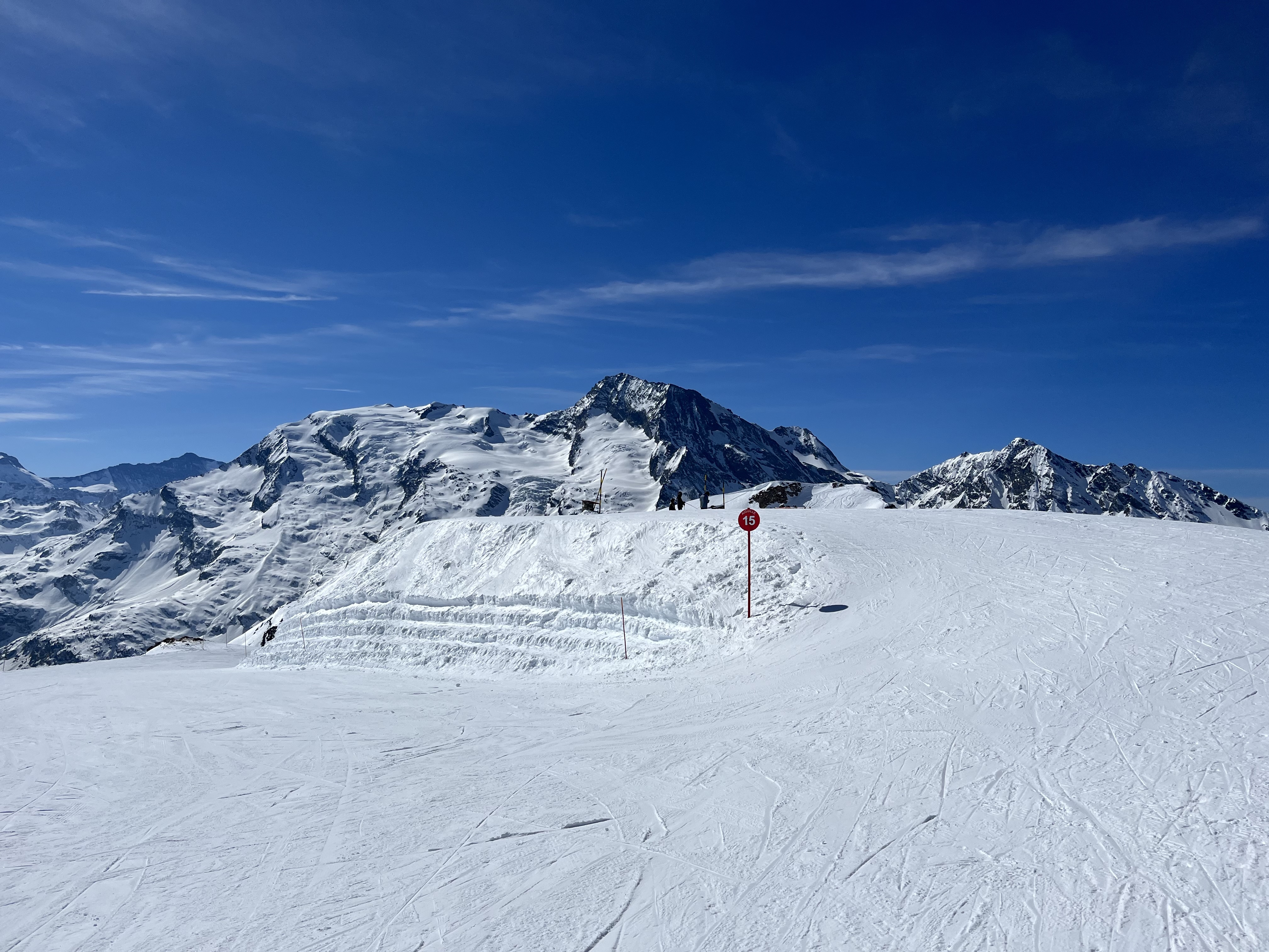 Snowy view at St Foy ski resort, France