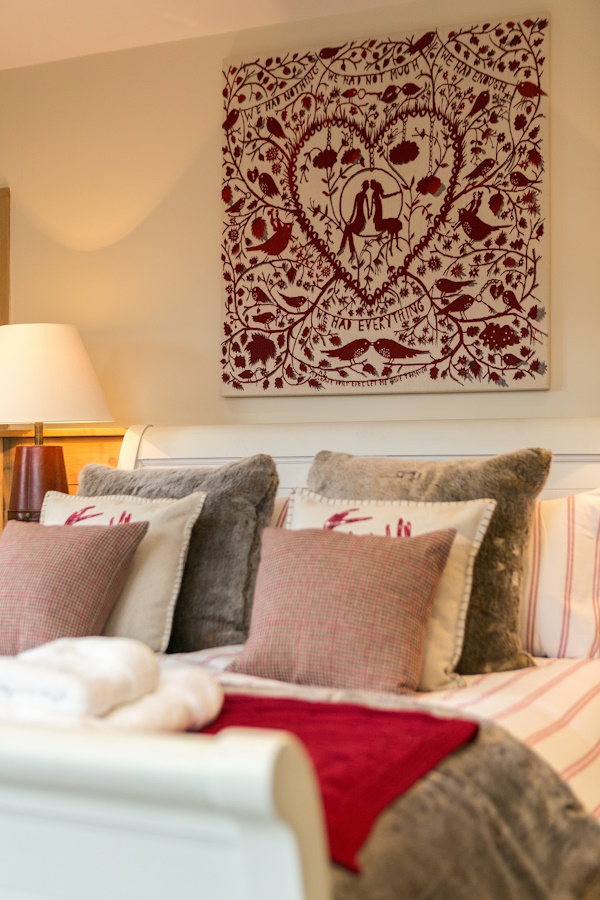 Master bed at Chalet Falcon Ste Foy, France